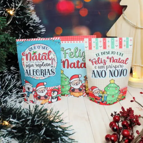 Saquinho com 4 Chocolates- Natal