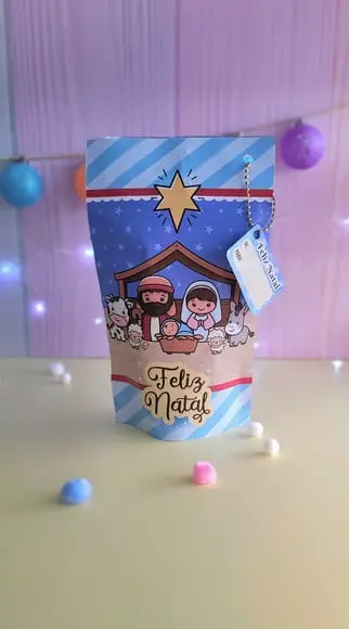 Saquinho com 4 Chocolates- Natal
