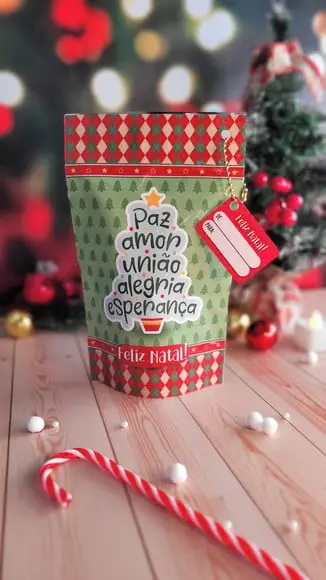 Saquinho com 4 Chocolates- Natal