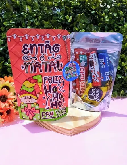 Saquinho com 4 Chocolates- Natal