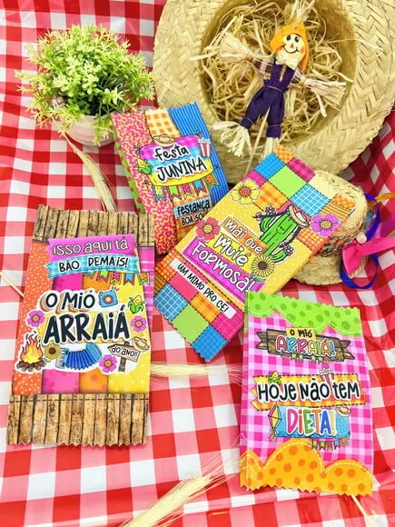 Saquinho com 4 Docinhos - Festa Junina