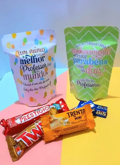 Saquinho com 5 Chocolates- Dia dos Professores