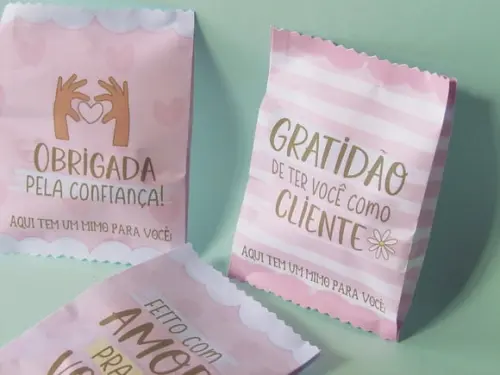 Saquinho com bombom- Mimo Cliente