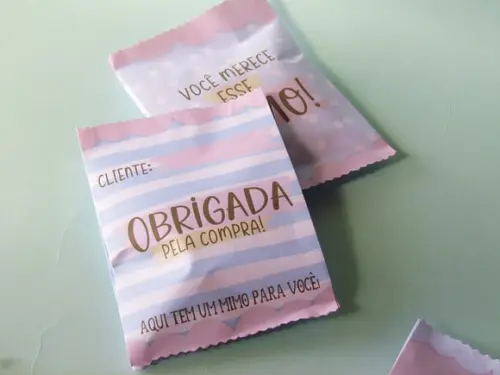 Saquinho com bombom- Mimo Cliente