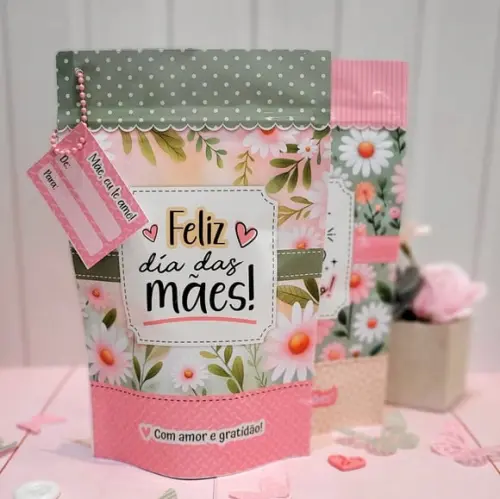 Saquinho com Kit Beleza 5 Itens- Dia das Mães