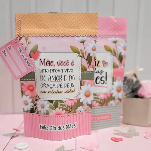 Saquinho com Kit Beleza 5 Itens- Dia das Mães