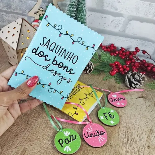 Saquinho de Boas Energias com 6 Balinhas- Natal