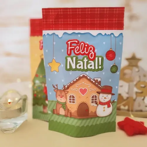 Saquinho Zilok com 4 Chocolates- Natal