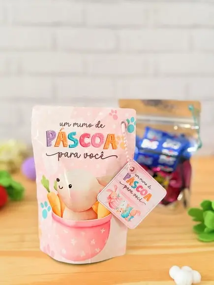 Saquinho Ziplok com 4 Chocolates- Páscoa