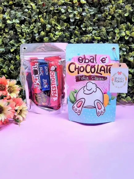 Saquinho Ziplok com 4 Chocolates- Páscoa