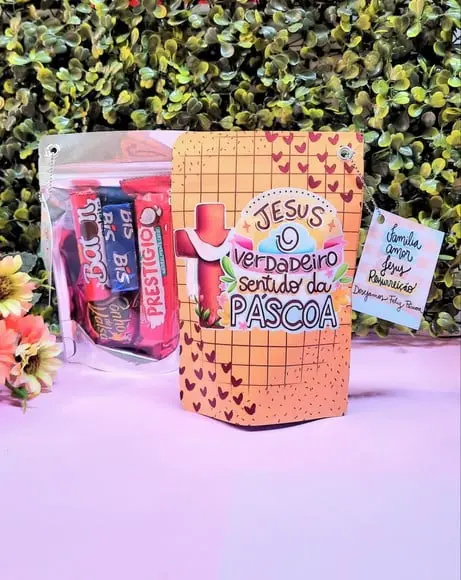 Saquinho Ziplok com 4 Chocolates- Páscoa