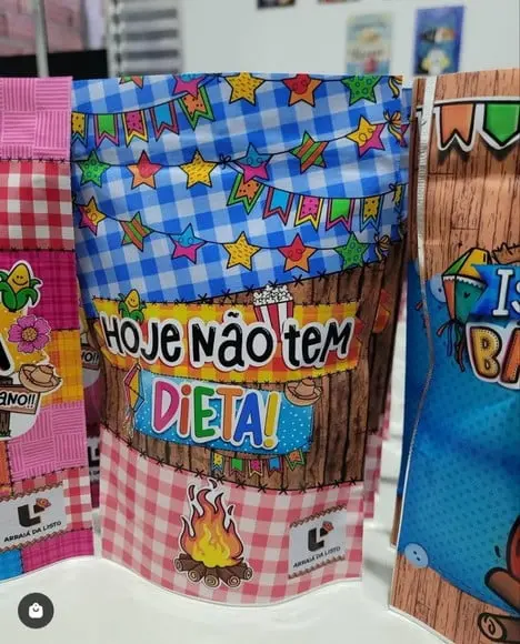 Saquinho Ziplok com 6 Doces Juninos- Festa Junina