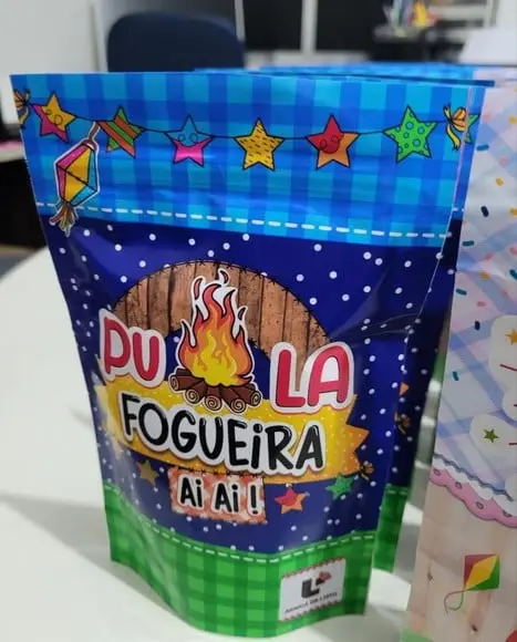 Saquinho Ziplok com 6 Doces Juninos- Festa Junina
