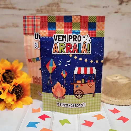 Saquinho Ziplok com Kit Junino- Festa Junina