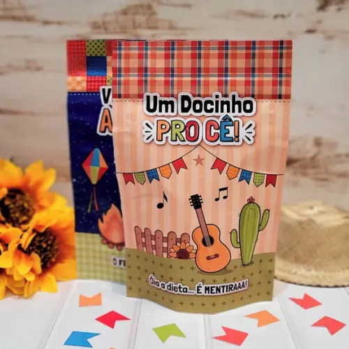 Saquinho Ziplok com Kit Junino- Festa Junina