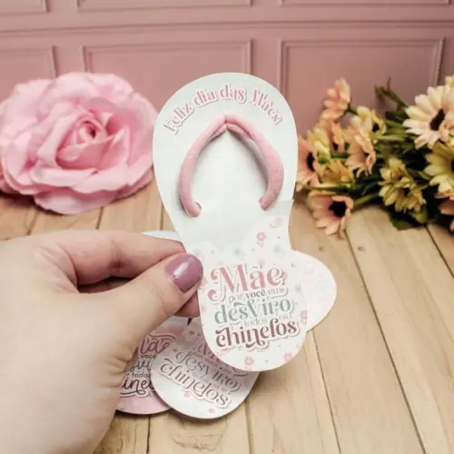 Tag Chinelinho com Xuxinha- Dia das Mães