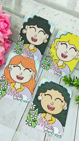 Tag com Brinco Pérola- Dia das Mães