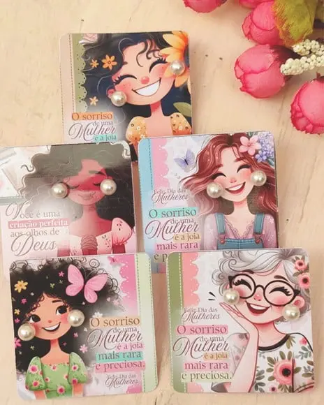 Tag com Brinco- Dia da Mulher