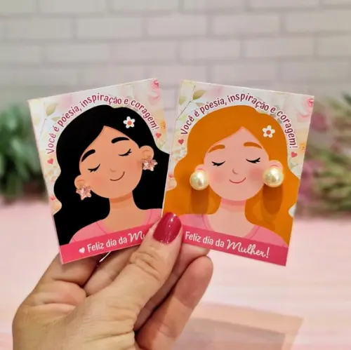 Tag com Brinco- Dia da Mulher