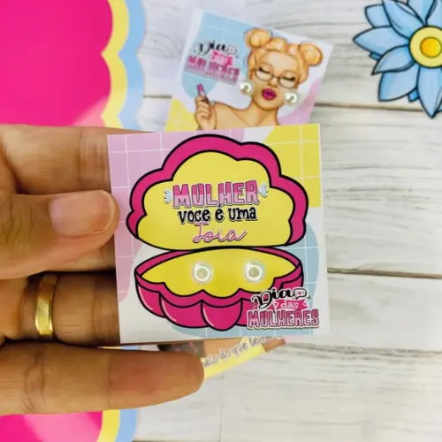 Tag com Brinco- Dia da Mulher