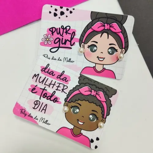 Tag com Brinco- Dia da Mulher