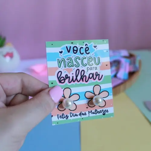 Tag com Brinco- Dia da Mulher