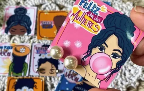Tag com Brinco- Dia da Mulher