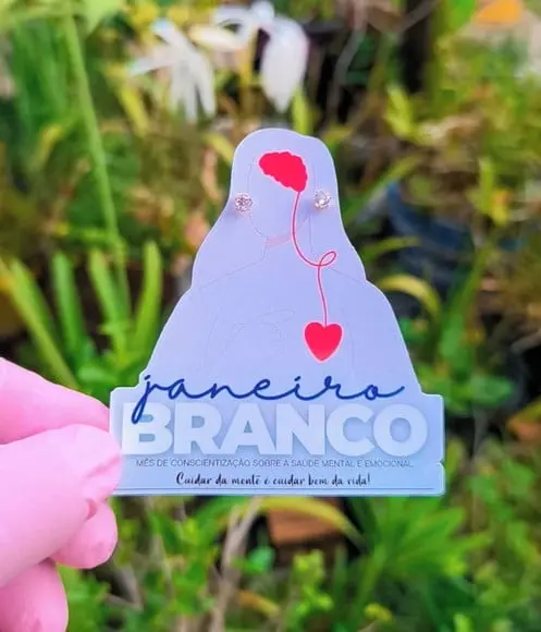 Tag com Brinco- Janeiro Branco