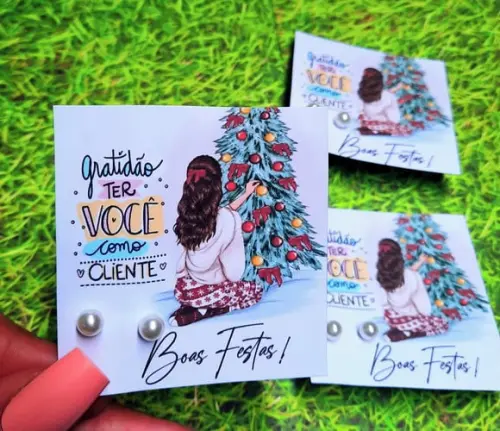 Tag com Brinco- Natal Mimo Cliente