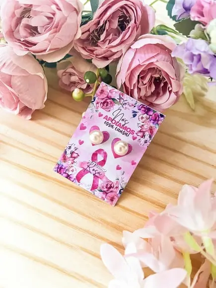 Tag com Brinco- Outubro Rosa
