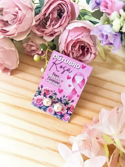 Tag com Brinco- Outubro Rosa