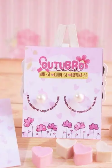 Tag com Brinco- Outubro Rosa