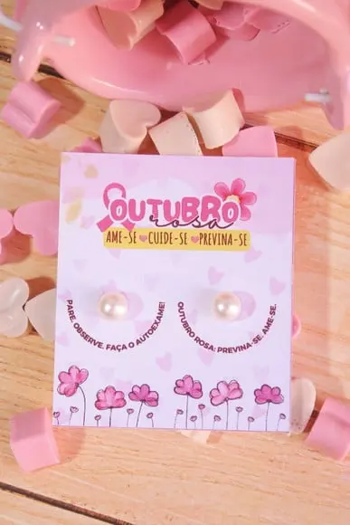 Tag com Brinco- Outubro Rosa