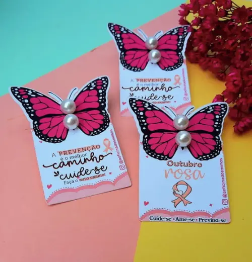 Tag com Brinco- Outubro Rosa