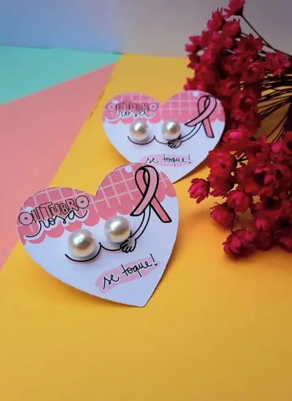 Tag com Brinco- Outubro Rosa