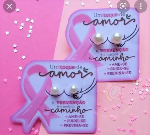 Tag com Brinco- Outubro Rosa