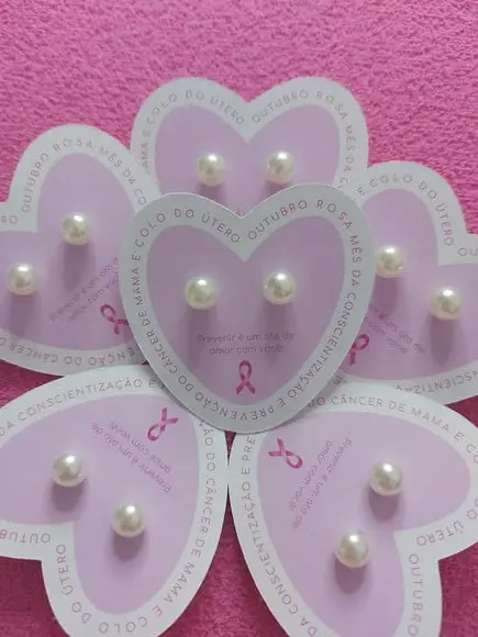 Tag com Brinco- Outubro Rosa