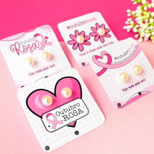 Tag com Brinco- Outubro Rosa
