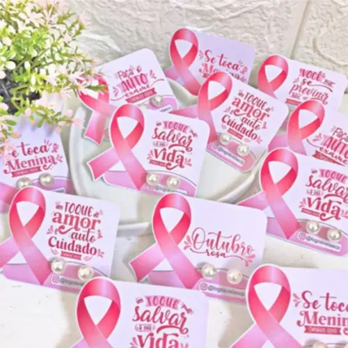 Tag com Brinco- Outubro Rosa