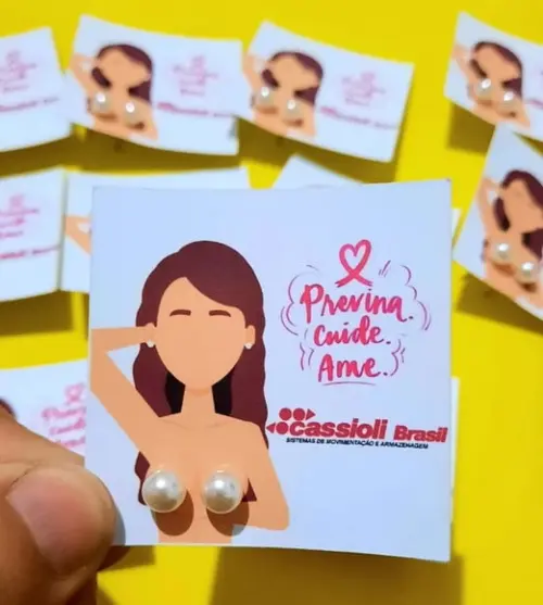 Tag com Brinco- Outubro Rosa
