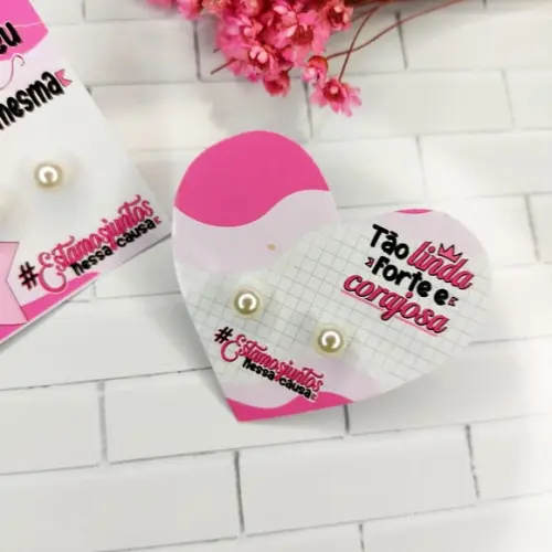 Tag Com Brinco- Outubro Rosa