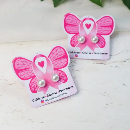 Tag com Brinco- Outubro Rosa
