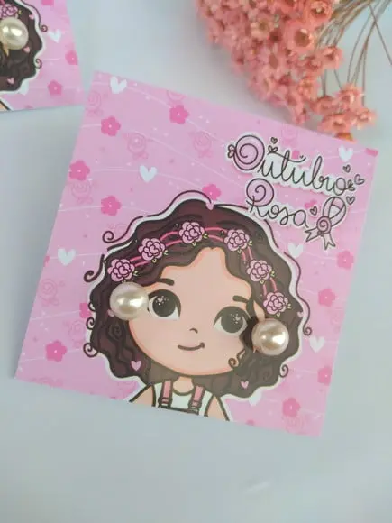 Tag Com Brinco- Outubro Rosa