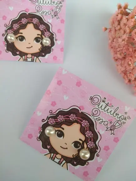 Tag Com Brinco- Outubro Rosa