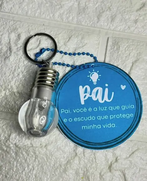 Tag com Chaveirinho Lanterna- Dia dos Pais