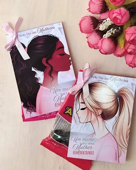 Tag com Mini Fini- Dia da Mulher