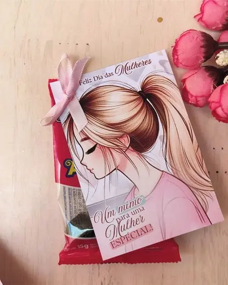 Tag com Mini Fini- Dia da Mulher