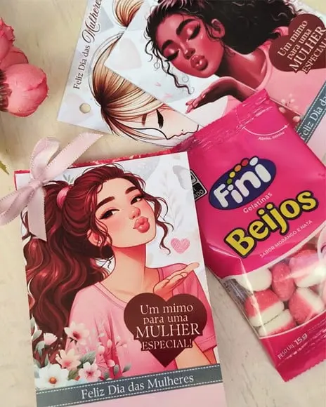 Tag com Mini Fini- Dia da Mulher