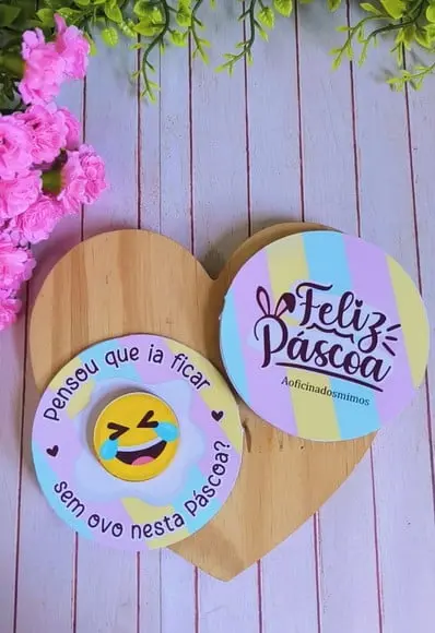 Tag com Moedinha de Chocolate ao Leite- Páscoa