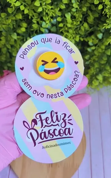 Tag com Moedinha de Chocolate ao Leite- Páscoa